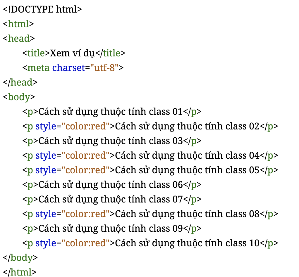 T m hi u thu c t nh id thu c t nh class trong html 13 gi i ph p